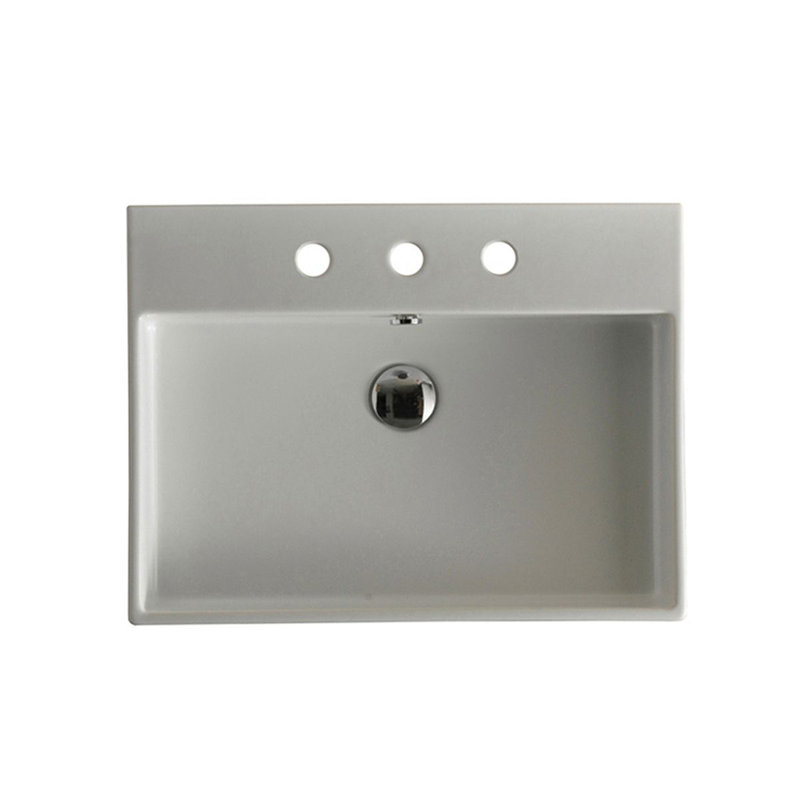 Unlimited 27.5'' L Bathroom Sink, Three Holes