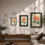 Single Gerbera Specimen Botanical - Print-633016073-633016079