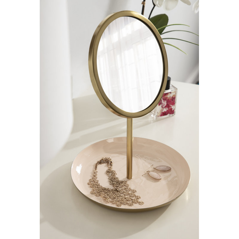Idria Tabletop Makeup Mirror, Pink