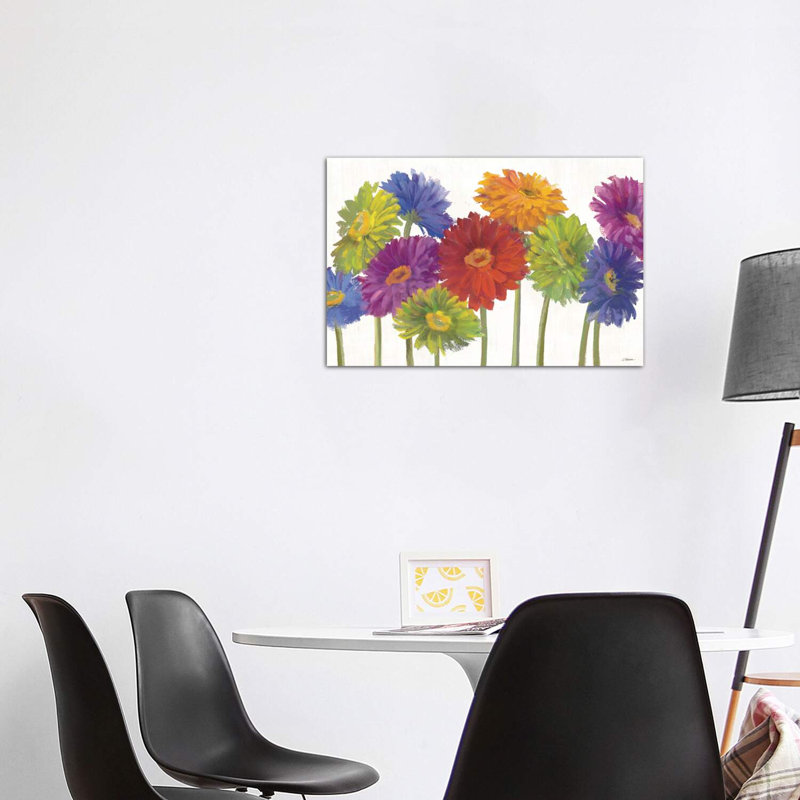 Colorful Gerbera Daisies by Carol Rowan - Wrapped Canvas Painting, 101.6 cm H x 66.04 cm W x 1.91 cm D