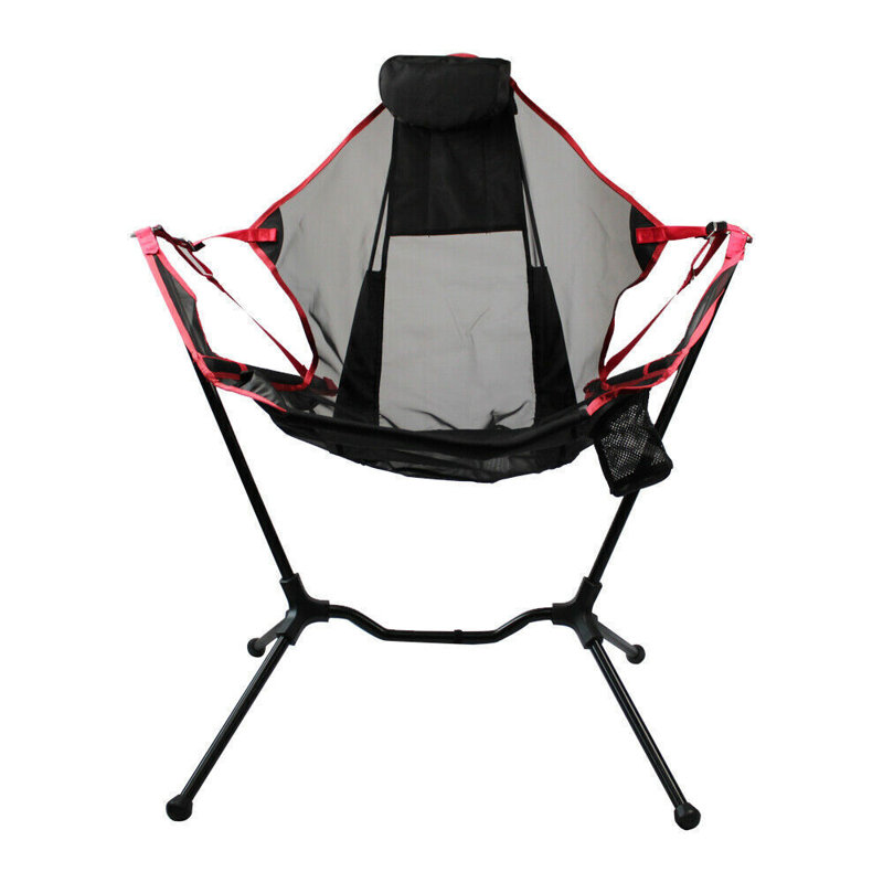Chaise de camping Katienne, Rouge / noir