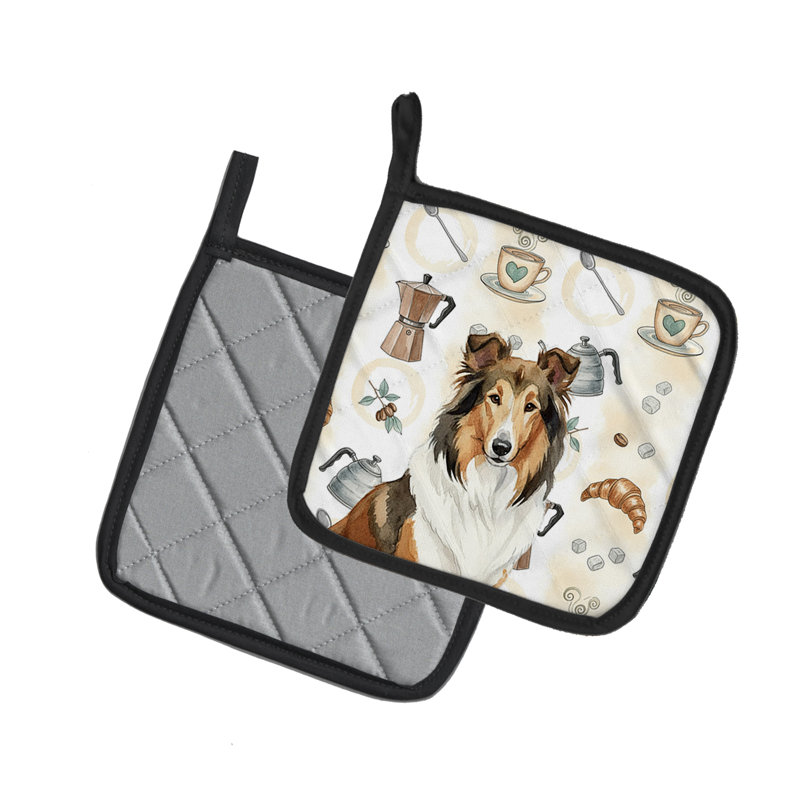 Paire de porte-pots Sable Collie