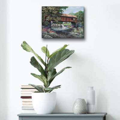  'Covered Bridge' by Campbell Frost Acrylic Glass Wall Art, 16" x 12"