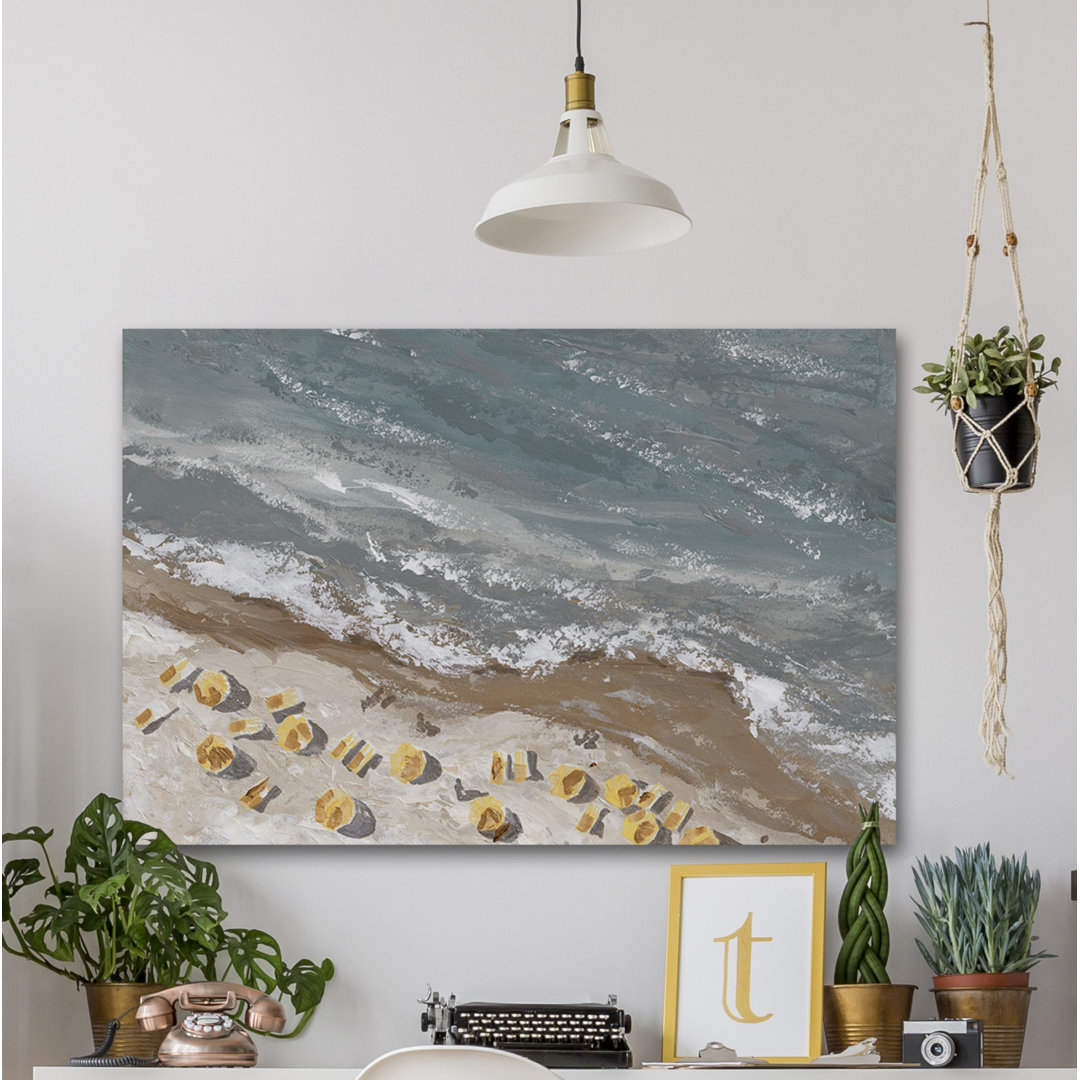 "Curvy Coastline" Painting Print On Wrapped Canvas