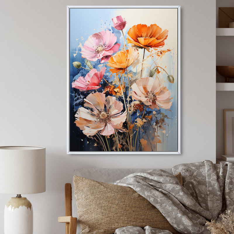 Représentation de bouquets assortis multicolores II - impressions murales florales, H 40 po x l 30 po x P 1,5 po
