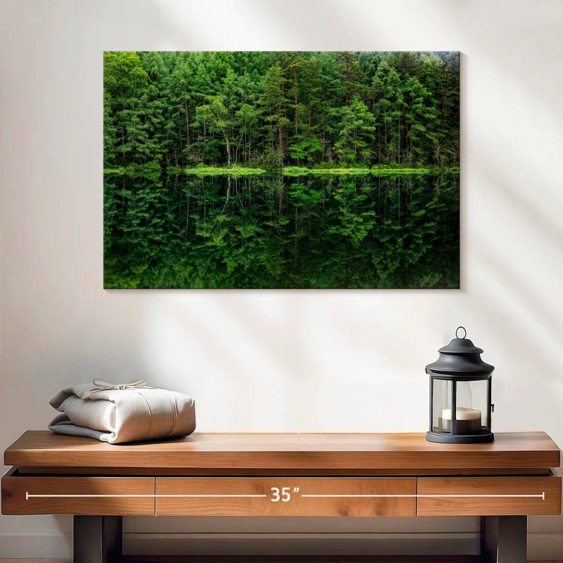 Harnek, reflet de la forêt verte, H 16 po x l 24 po