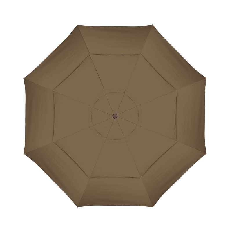 Parasol de marché Broadmeade octogonal Sunbrella, Cacao