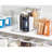 iDesign Crisp Divided Organizer Bin with Handles, 8" x 8" x 12", Clear/Matte White