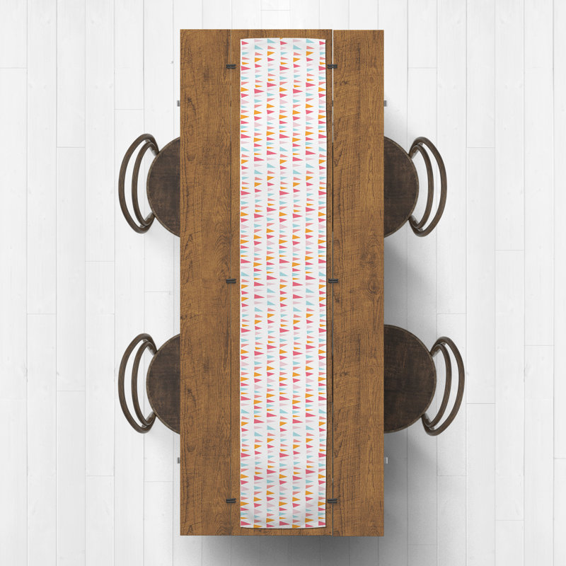 Colourful Summer Triangles Table Runner, 72" L x 16" W