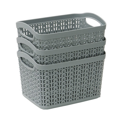 Knit Loop Storage Baskets