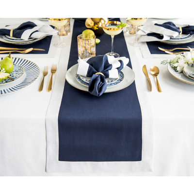 Festive Edge Linen Table Runner