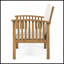 Ensemble de conversation extérieur moderne avec fauteuil club en bois d'acacia et table d'appoint pour jardin, terrasse et patio.