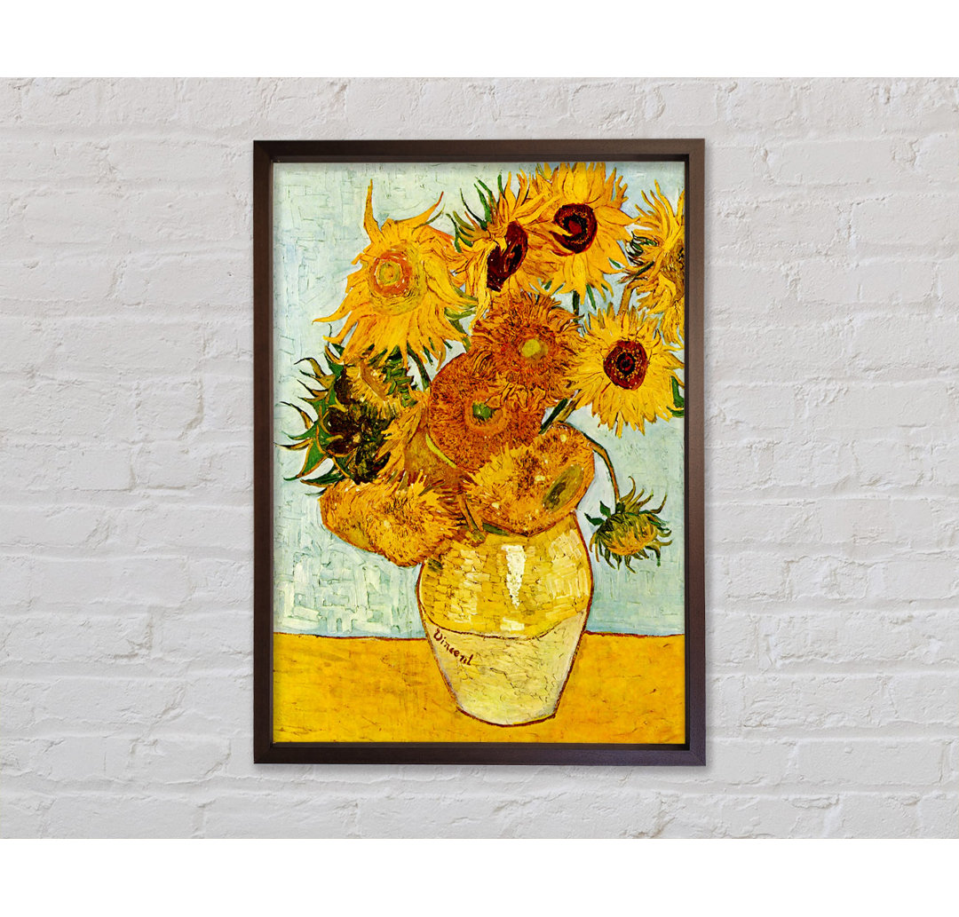 Van Gogh Sonnenblumen - Einzelner Bilderrahmen Kunstdrucke auf Leinwand