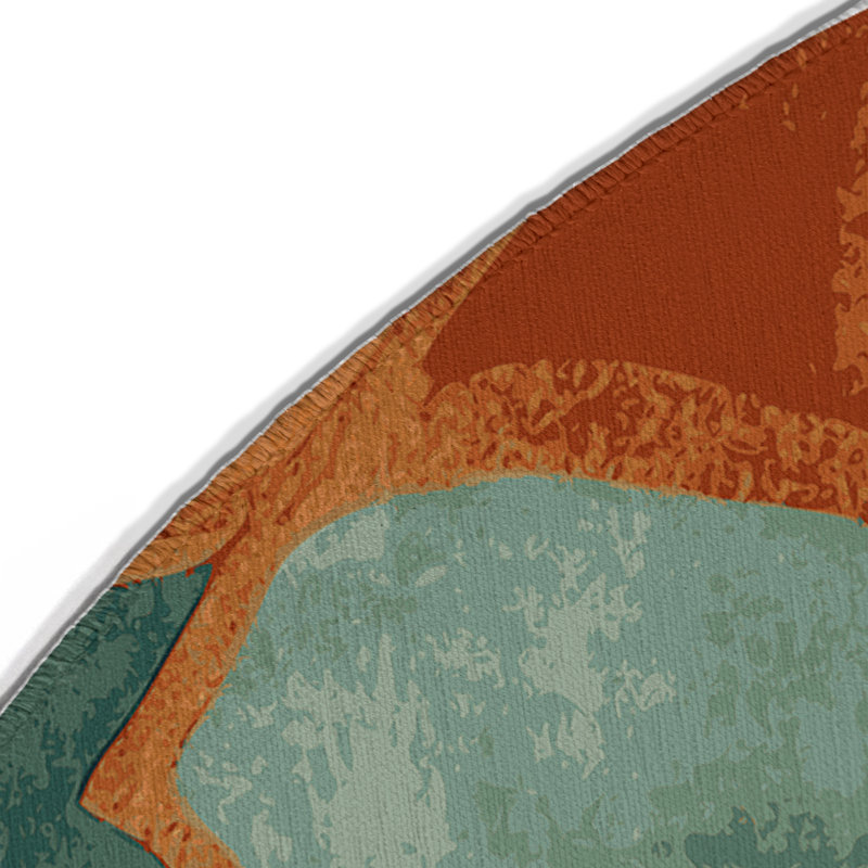 Harvest Harmony Indoor And Outdoor Area Rug, Round 5'