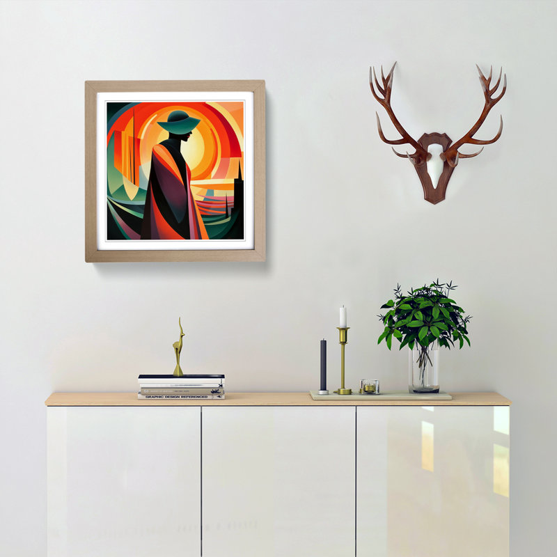 Single Picture Frame Print on Wood, Oak