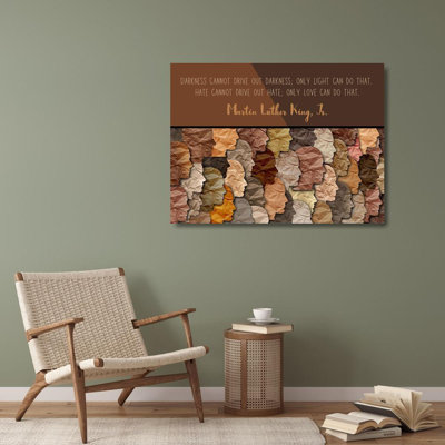 ArtsyQuotes Gallery Wrapped Canvas Art: Martin Luther King, Jr. Quote: Hate Cannot Drive Out Hate
