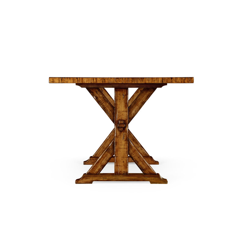 Casually Country Walnut Wood Dining Table, 54" L x 28" W, Country Farmhouse Walnut