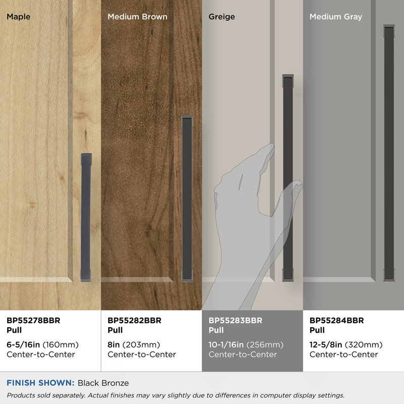 Poignée barre Blackrock, Bronze noir, 10 1/16"