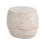 Outdoor/Indoor Lightweight Concrete Side Table/Oval Travertine Finish Accent Table