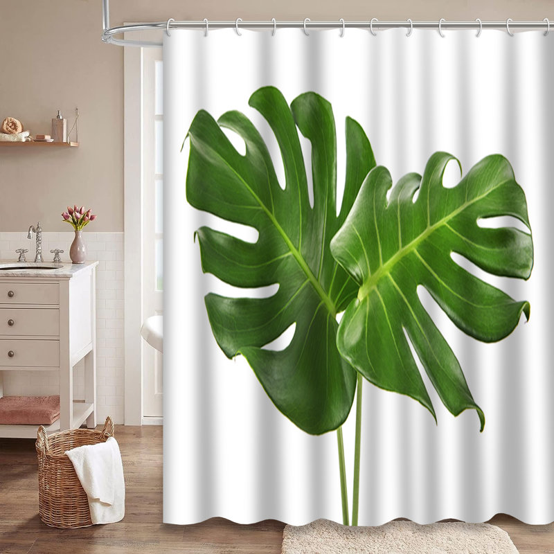 Rideau de douche Monstera, L 72 po x l 72 po