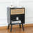 Rattan Side Table, Small Bedside Tables Natural Wood Nightstand With Drawer And Open Shelf, Modern Nightstand With Solid Legs-406591428