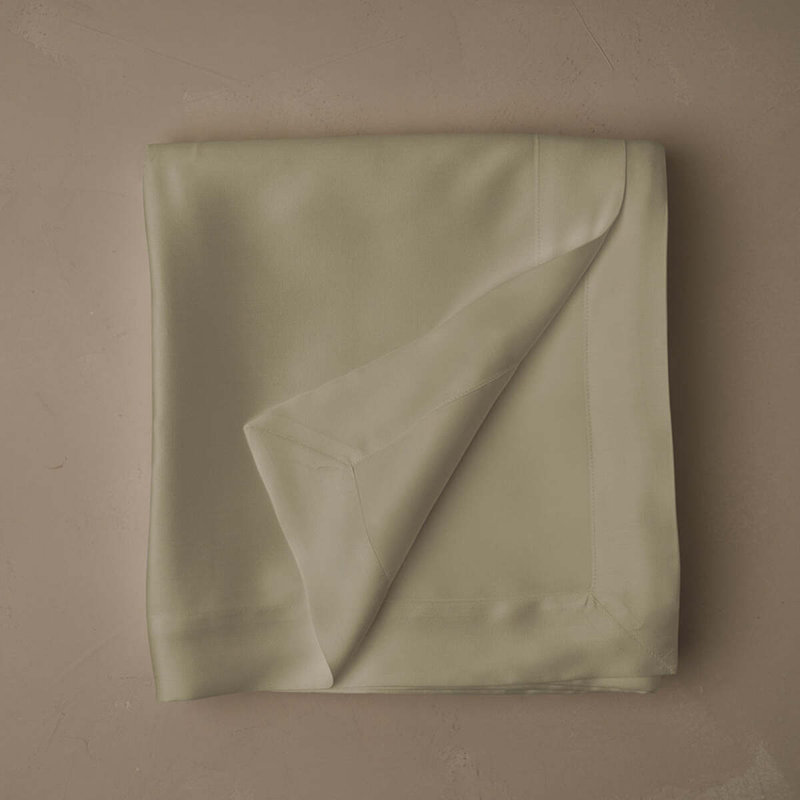 Woodland Silk Flat Sheet, King Flat Sheet, Pistacchio