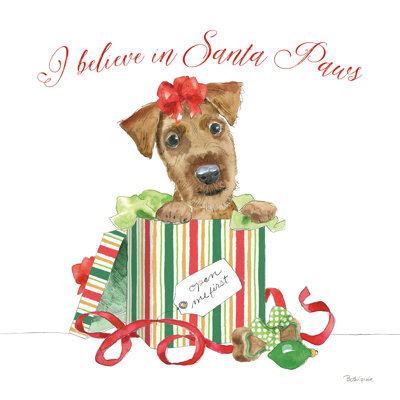 «Festive Feline I» par Beth Grove - reproduction d'art sur toile tendue