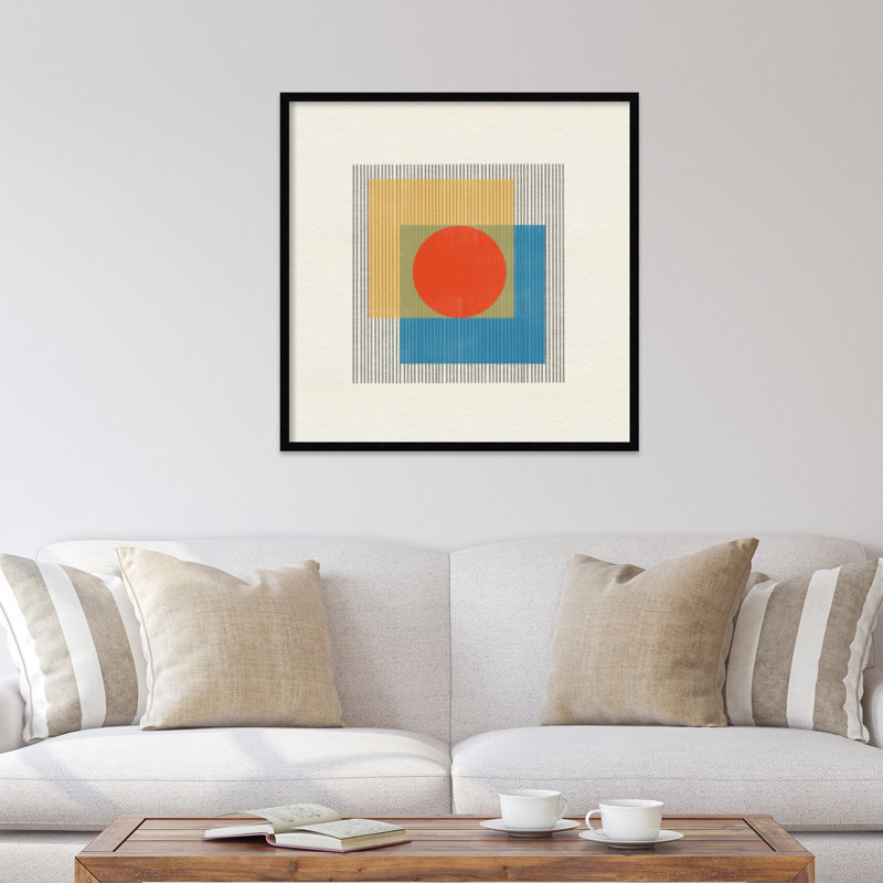 Midcentury Modern Object No 3 by Miuus, 33" H x 33" W x 1" D, Black