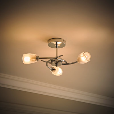 Delph Glass Semi Flush Mount