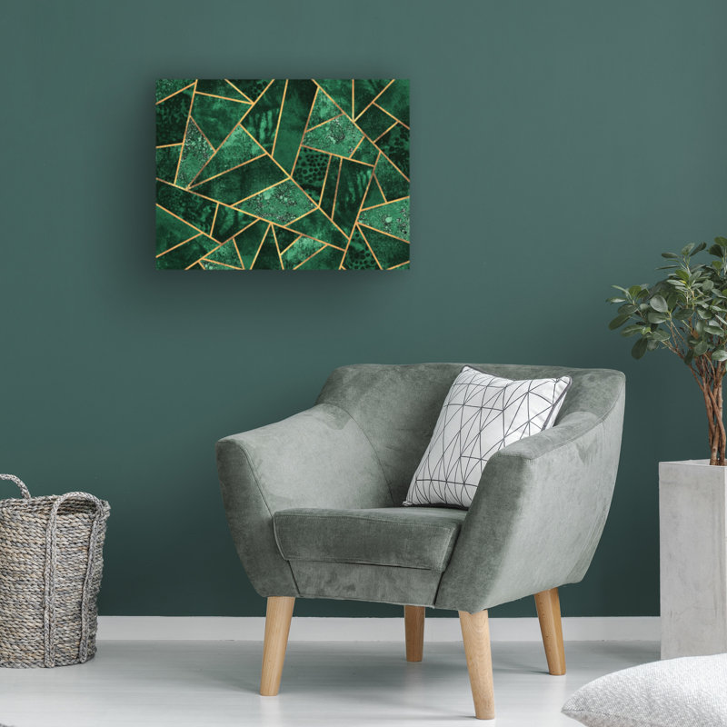 Bolog Elisabeth Fredriksson Deep Emerald Canvas Art, 35" H x 47" W