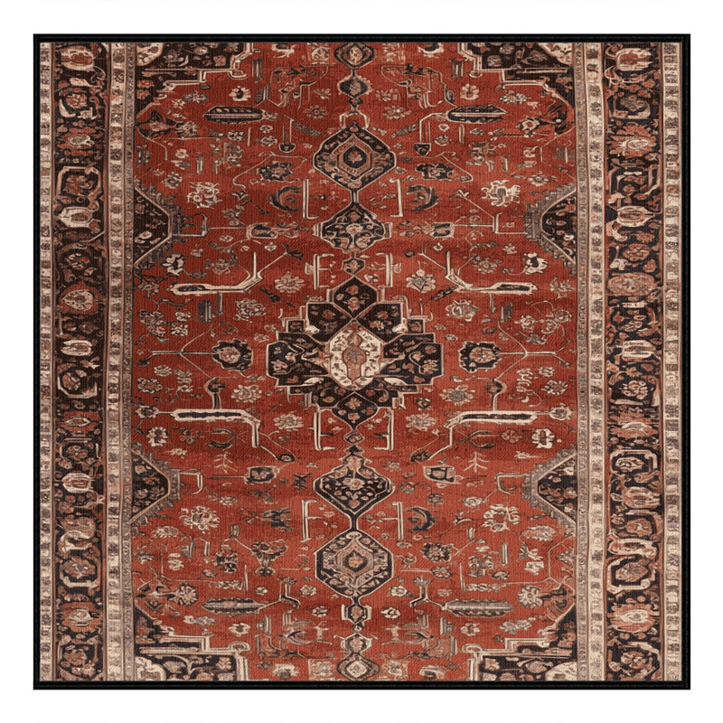 Tapis brun lavable à la machine