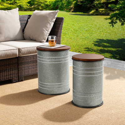 Nicky Solid Wood Top Nesting Tables