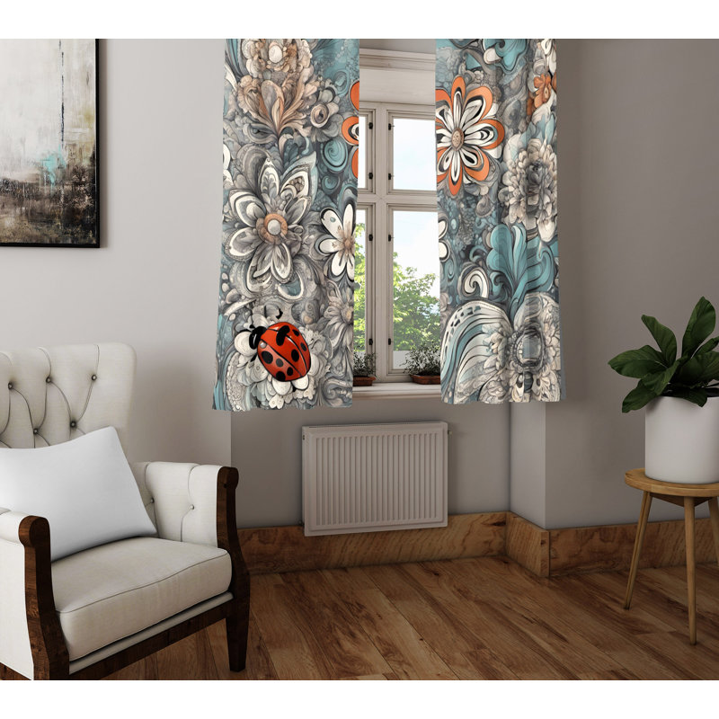Paire de rideaux semi-transparents Capucine, L 40 po x L 52 po