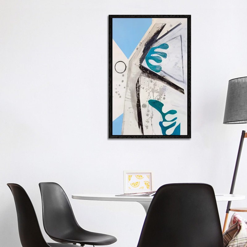 Haiku Series (Circle) by Pamela Staker - Painting on Canvas, 101.6 cm H x 66.04 cm W, Black Framed