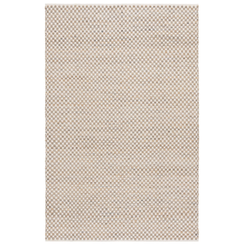 Organica 450 Flatweave Cotton; Jute Geometric Rug, 5'-0" X 8'-0" Rectangle