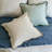 Double Stitch Cotton Decorative Scalloped Throw Pillow Covers,Square Cushion Case for Living Room Couch