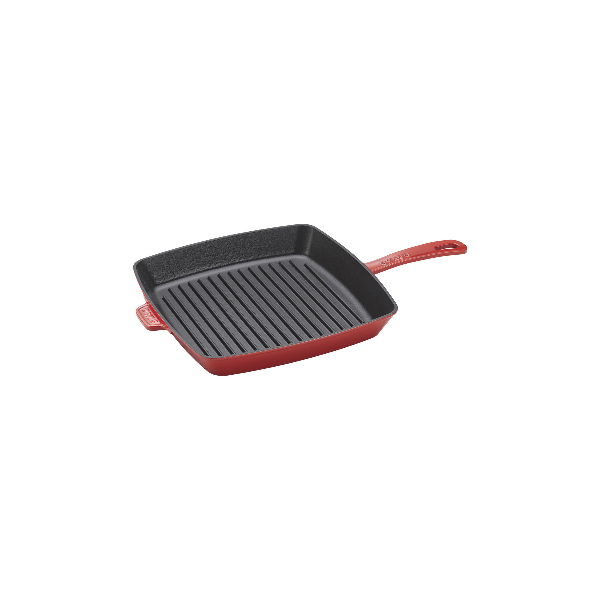 Staub Cast Iron Square Grill Pan, Cherry