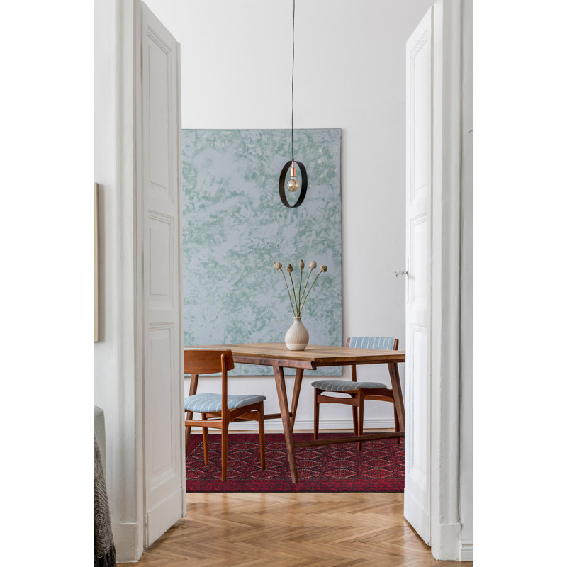 Tapis rouge Teimani 3 pi 7 po x 6 pi 8 po