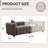87.4'' 3-Seater Teddy Velvet Sofa, Upholstered Couch With Metal Base Legs & 2 Pillows For Living Room, Bedroom-116498373