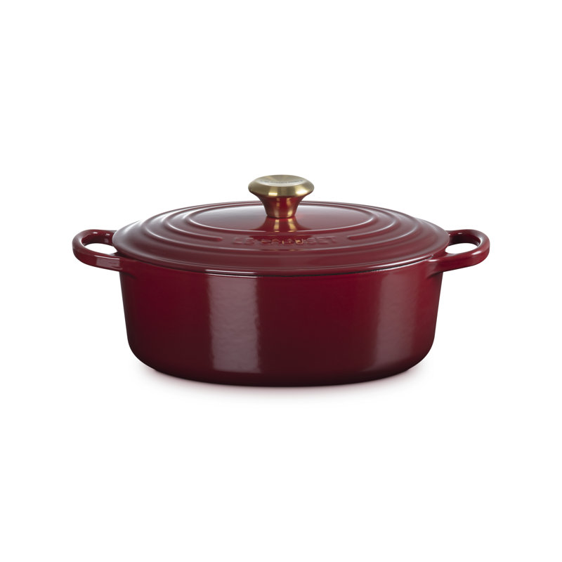 Le Creuset Signature Cast Iron Oval Casserole, 29cm / 4.7L, Garnet