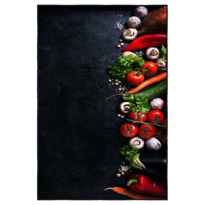 Fashionable Hall Carpet, 3D Digital Print, 3.3 x 6.6 ft | 100% Polyester, 650 g/m², Pile Height: 0.3 in | Non-Slip PVC Dot Underside, Machine Washable, Ideal for Entryways & Living Rooms, Easy Care & Durable