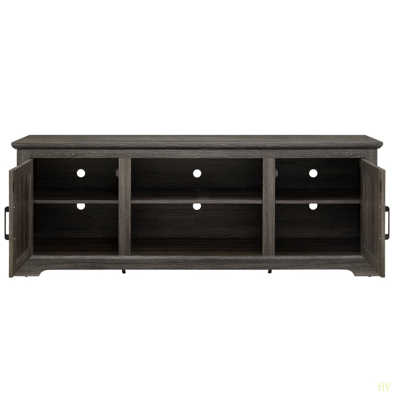 Meuble télé Farmhouse Rattan, Gris