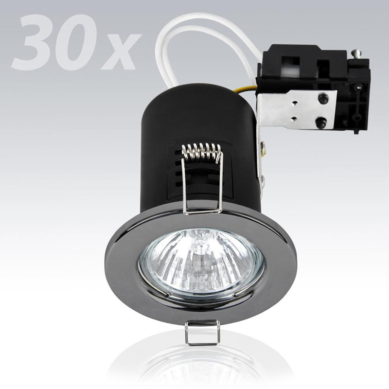 Fire Rated 3.15" Recessed Lighting Kit, Black
