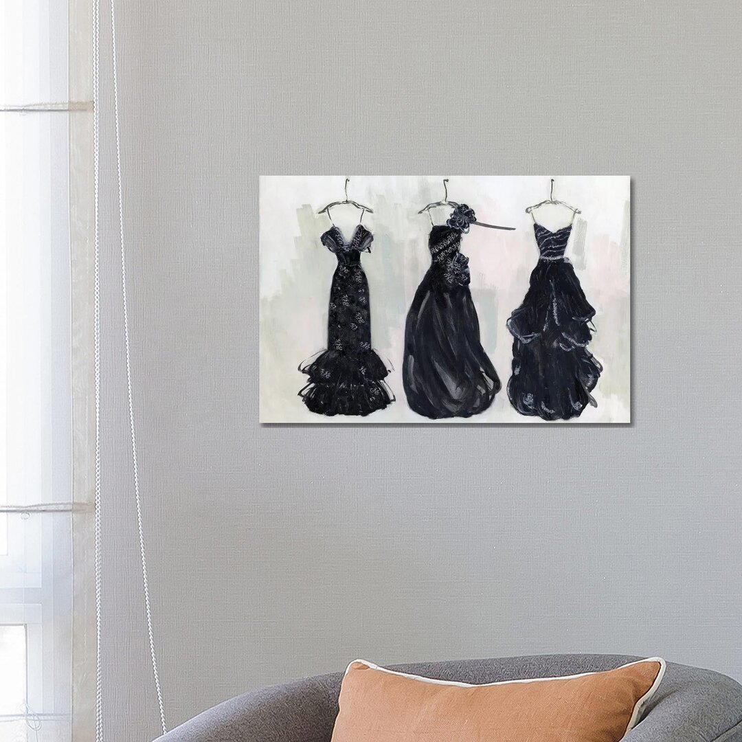 Black And Bling II von Sally Swatland - Galerie-verpackte Leinwand Giclée auf Leinwand