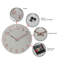 Horloge murale ronde de 12 pouces en plastique moderne et contemporaine Erie-1461229776