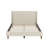 Modern Cream Velvet Upholstered Platform Bed With Wingback Headboard And Walnut Wooden Legs, No Box Spring Needed-234523591