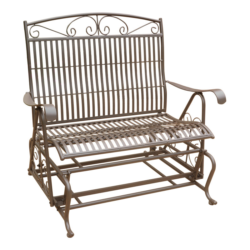Banc de patio Nocona, Brun mat