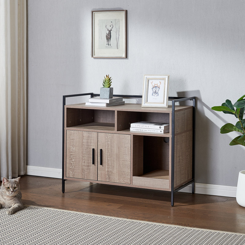 Enceinte de litière brune moderne