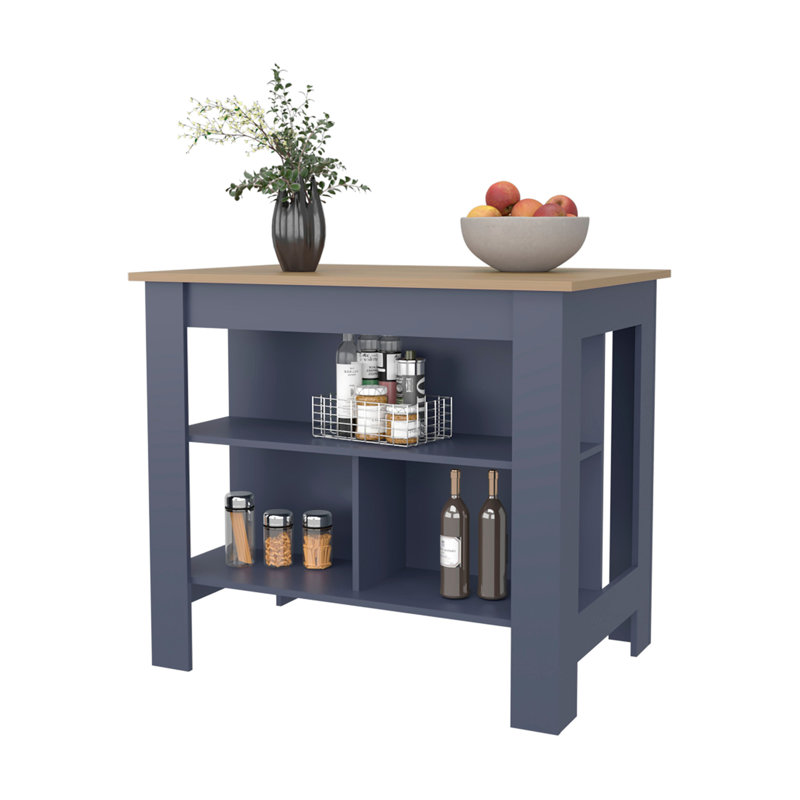 Kitchen Island with Open Shelf