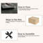 Chaise d'appoint en lin gris clair-590589699